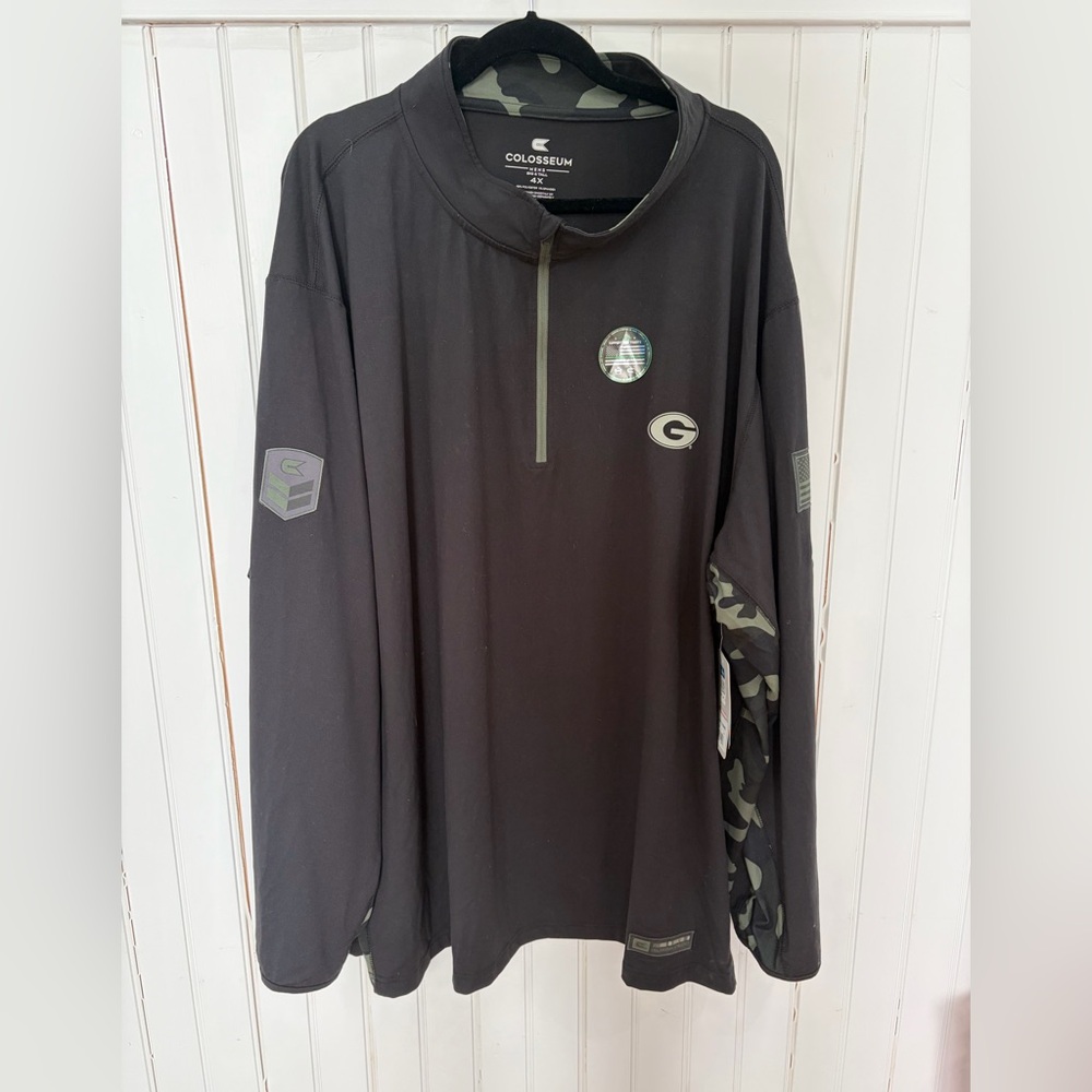 NWT Colosseum Georgia Bulldogs OHT Military Appreciation Quarter-zip Pullover - Picture 1 of 8